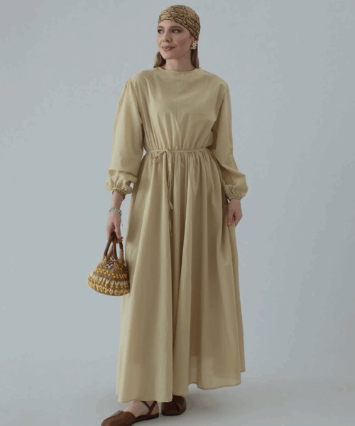 Linnen Jurk Butter Yellow