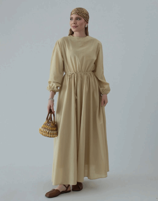Linnen Jurk Butter Yellow