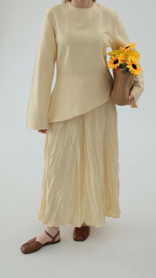 Linnen Asymmetrisch Twinset Butter Yellow (Vanaf 23-06 weer verwacht) - Afbeelding 2
